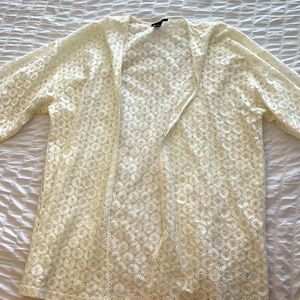 forever 21 pool cover/ lace cardigan